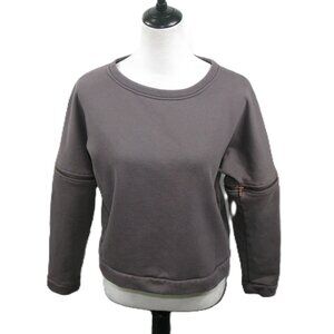 Lime & Vine Gray Sweatshirt with Rose Gold Zippers Size Medium